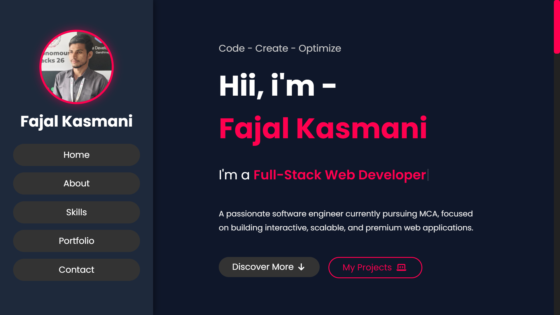 Personal Portfolio Website